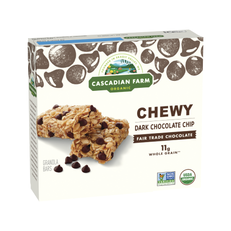 Dark Chocolate Chip Chewy Granola Bar Cascadian Farm Organic