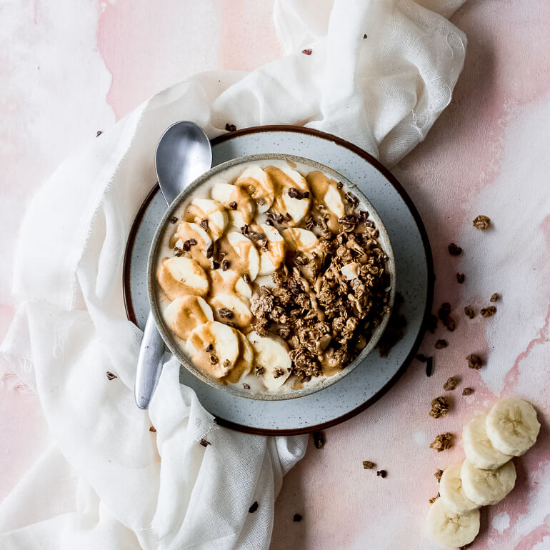 Peanut Butter Banana Smoothie Bowls Recipe | Cascadian Farm Organic