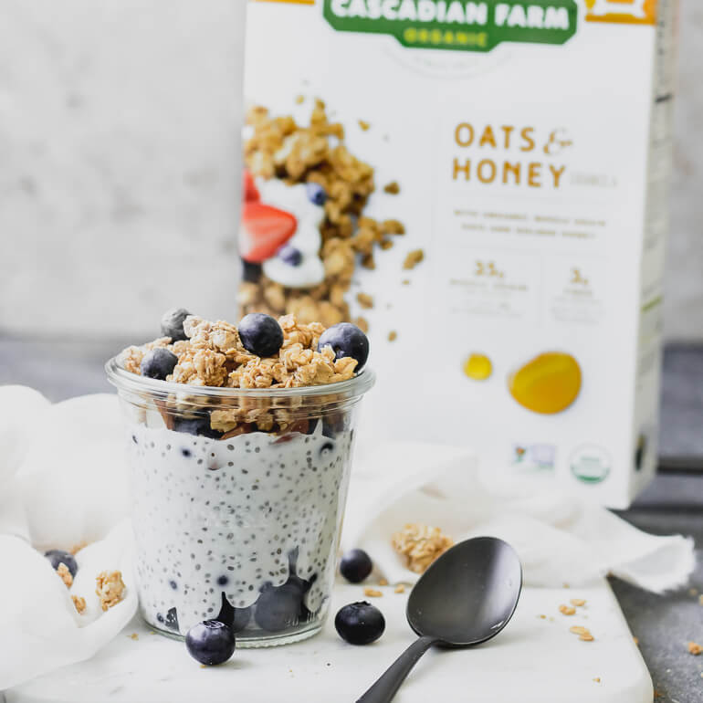 Fruit and Granola Chia Pudding Recipe | Cascadian Farm Organic